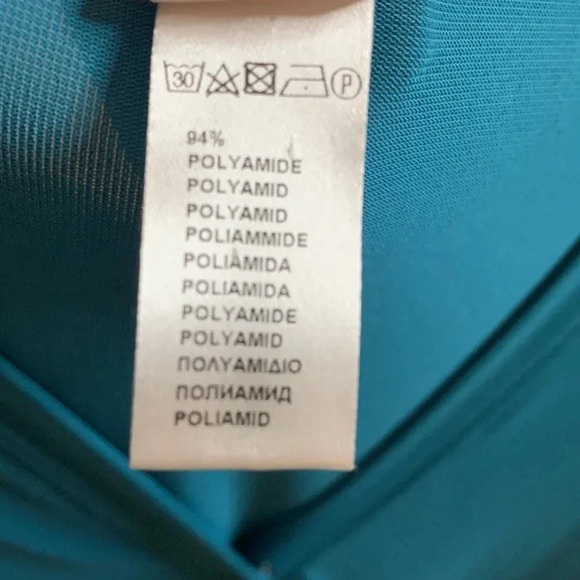 EUC ERES womens teal sleeveless snap front cover up dress sz Medium - Picture 8 of 9